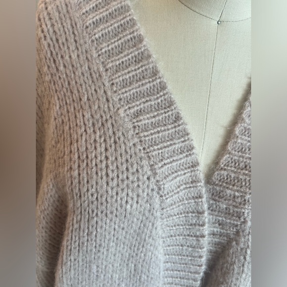 The SHANTY Corporation Blush Nude Duster Cardigan Chunky Knit Sweater Size Small - Picture 5 of 10